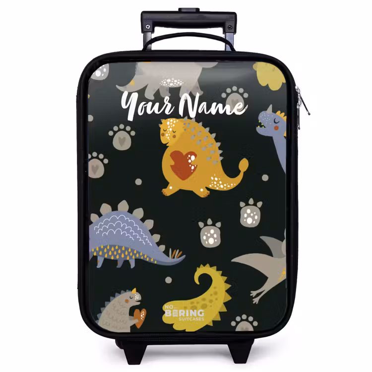 Children's suitcase with name - Loving dinosaur — 1
