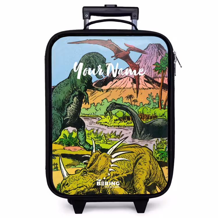 Children's suitcase with name - Party in Dinosaur Land — 1