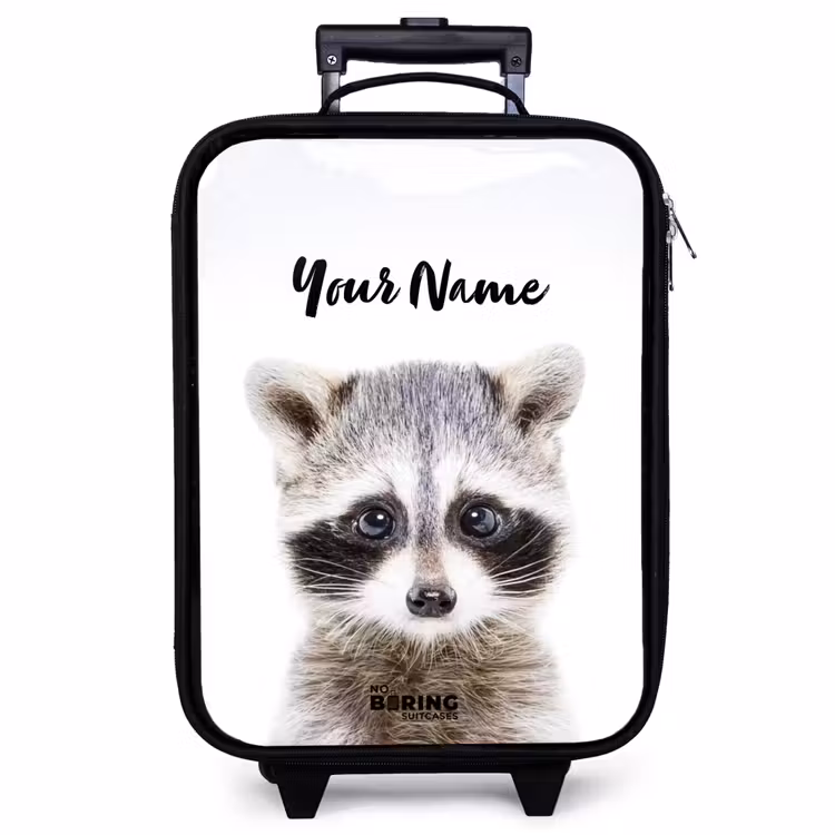 Children's suitcase - Black - Rachid Racoon — 1