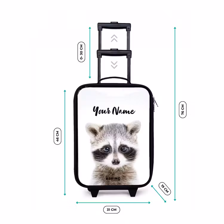 Children's suitcase - Black - Rachid Racoon — 3