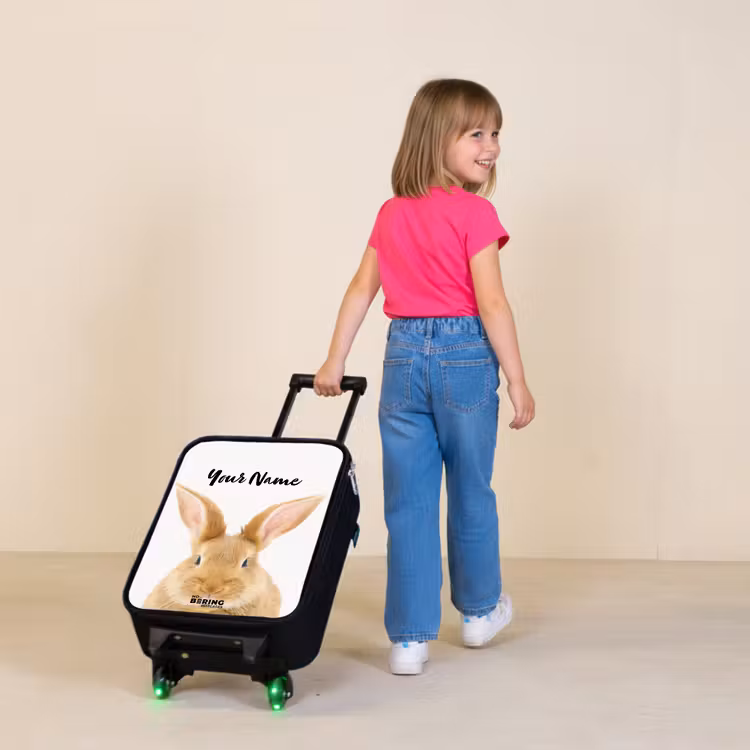 Children's suitcase - Black - Sniffles with Satisfied Head — 2