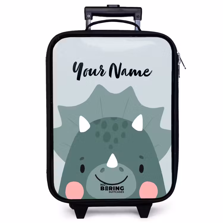 Children's suitcase with name - Tigo triceratops — 1