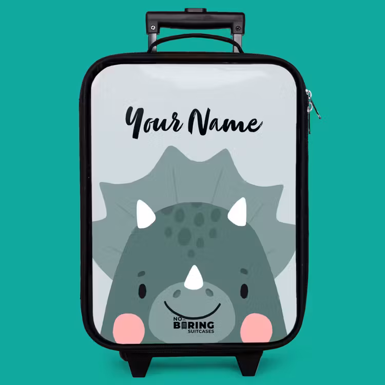 Children's suitcase with name - Tigo triceratops — 4