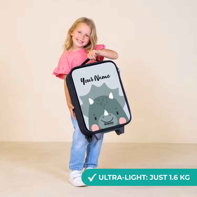 Children's suitcase with name - Tigo triceratops — 5