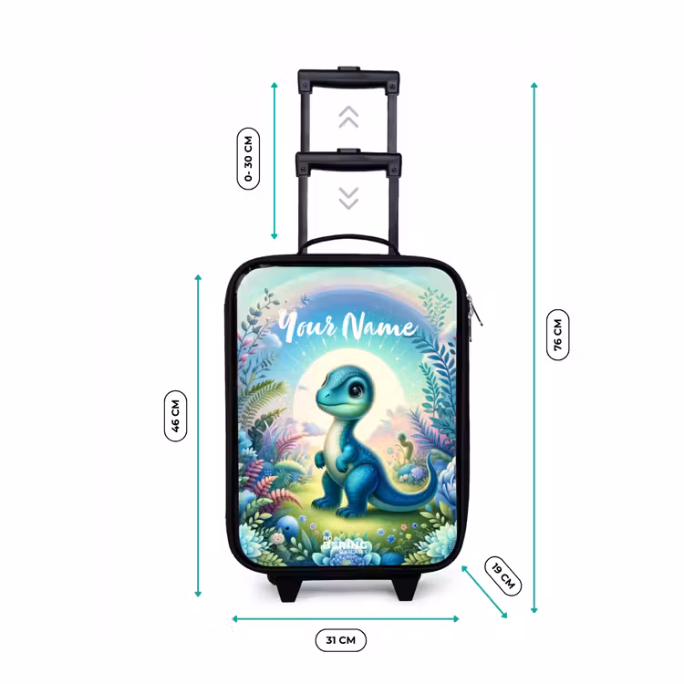 Children's suitcase with name - Django Dino — 3