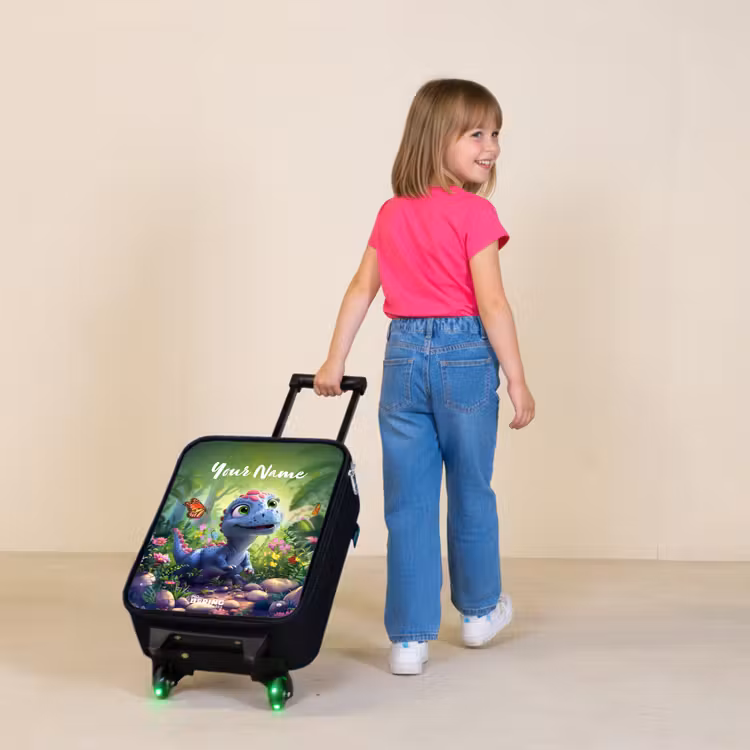 Children's suitcase with name - Donny Dino — 2