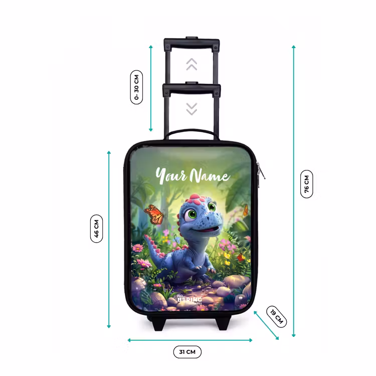 Children's suitcase with name - Donny Dino — 3