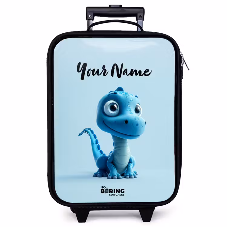 Children's suitcase with name - Happy Bronto — 1