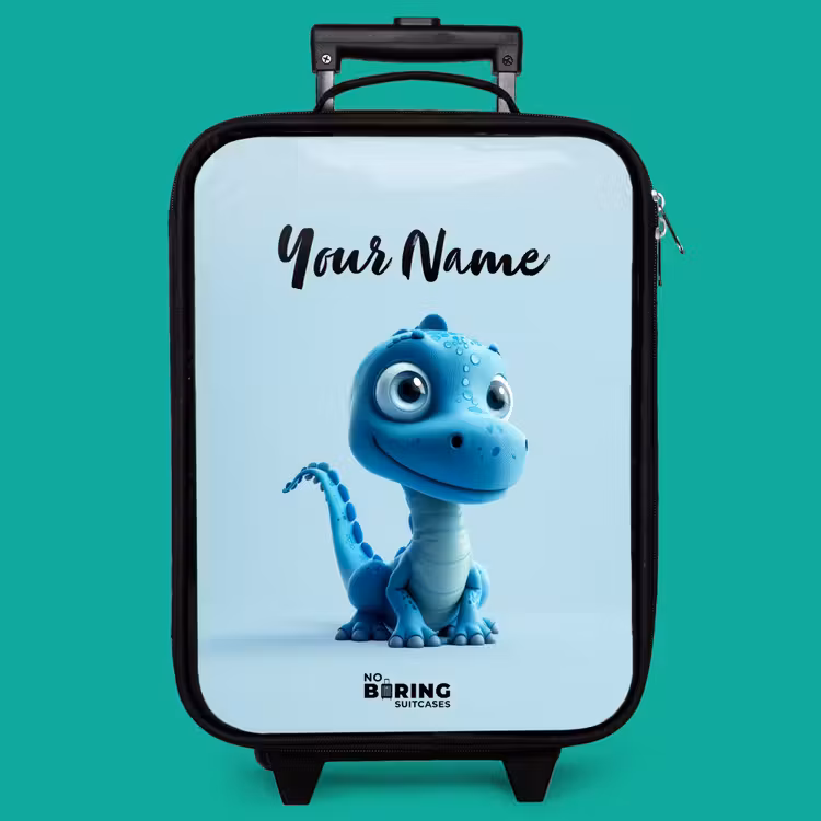 Children's suitcase with name - Happy Bronto — 4