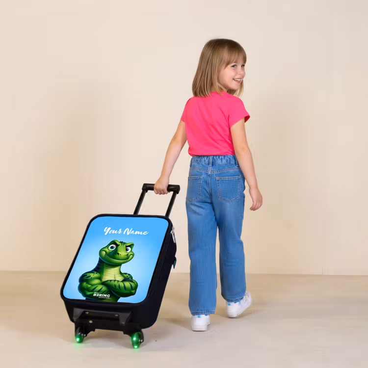 Children's suitcase with name - Musclesaurus — 2