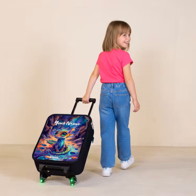 Children's suitcase - Ornate sapphire dragon — 2