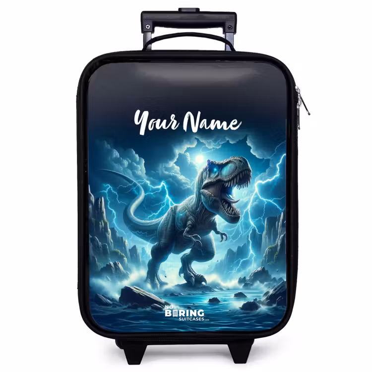 Children's suitcase with name - Thunderclap dino — 1
