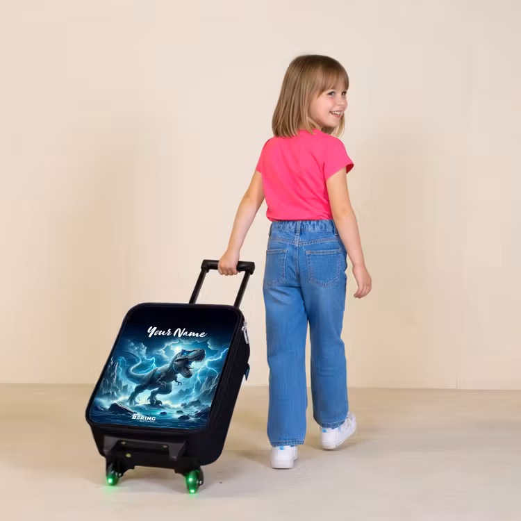 Children's suitcase with name - Thunderclap dino — 2
