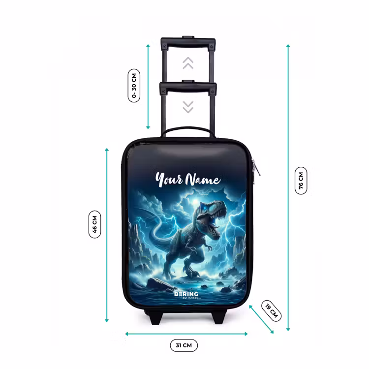 Children's suitcase with name - Thunderclap dino — 3