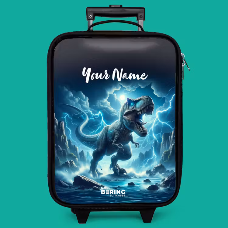 Children's suitcase with name - Thunderclap dino — 4