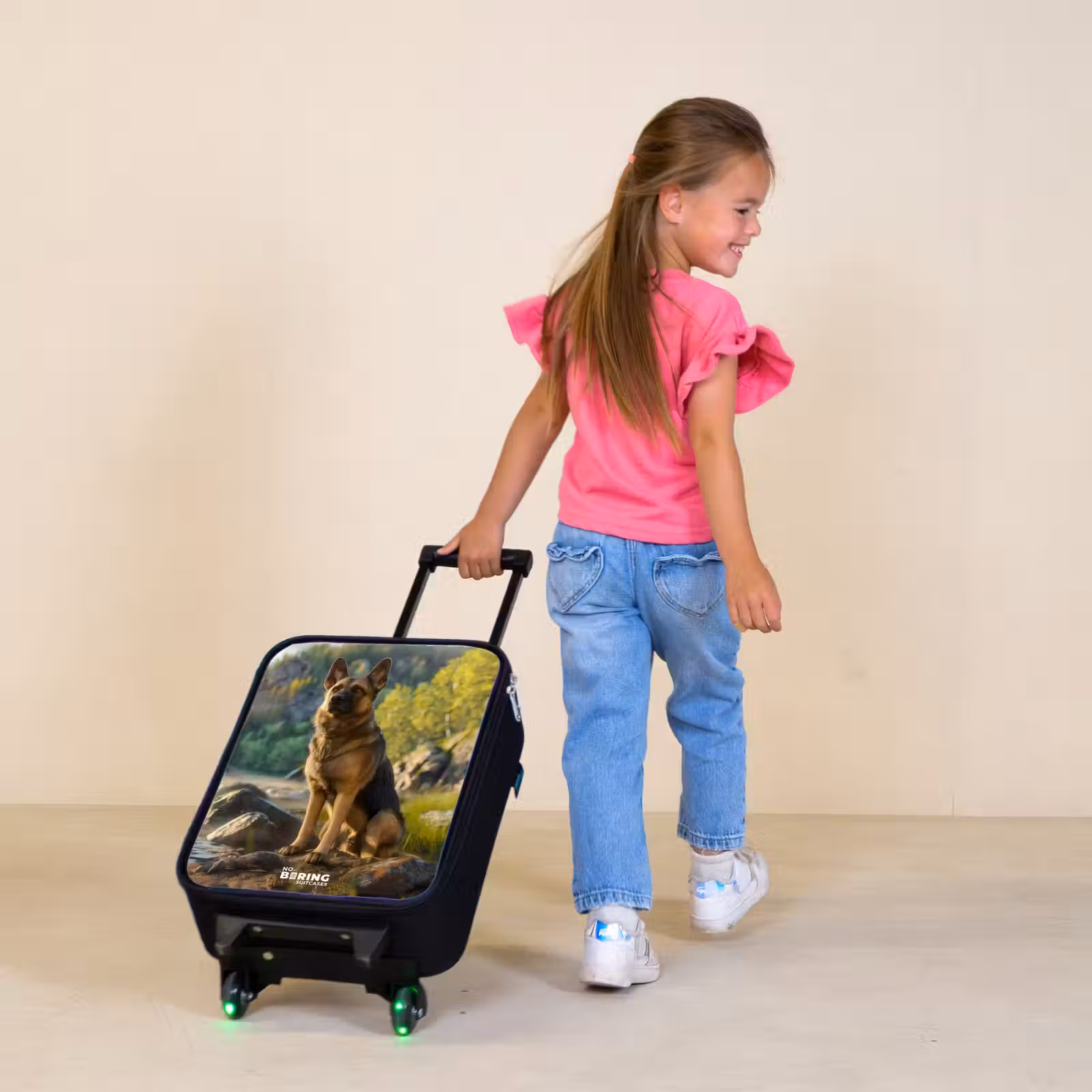 Children's suitcase - Watching sheepdog on the rocks — 1