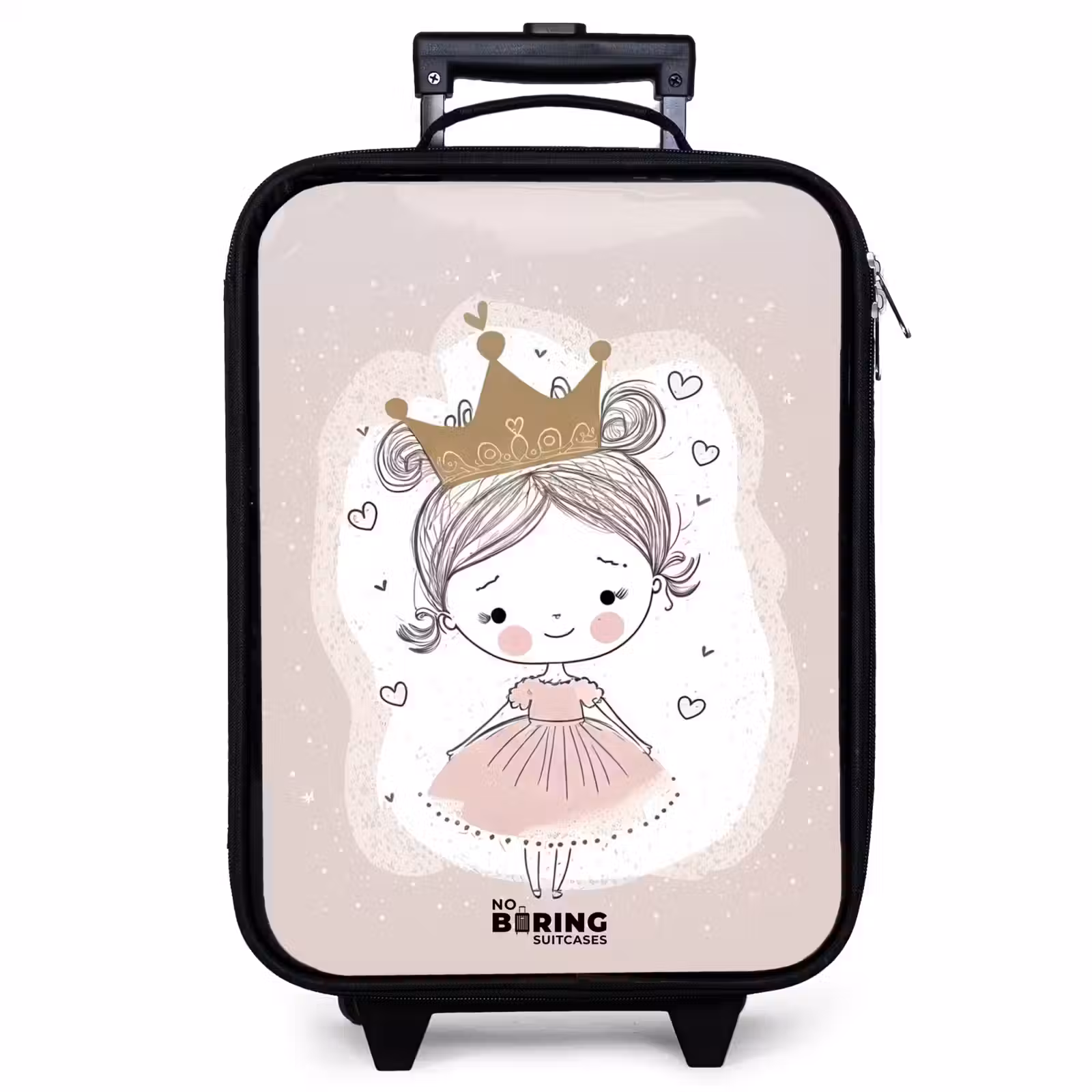 Children's suitcase - Princess on colored background with hearts — 1