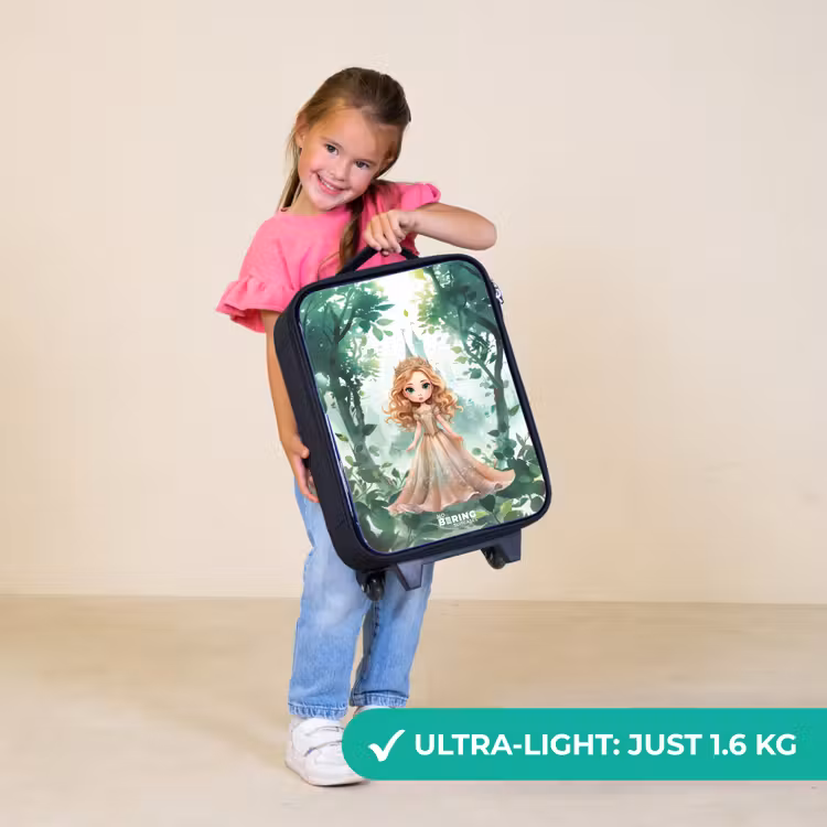 Children's suitcase - Girl with blond hair in the forest — 3