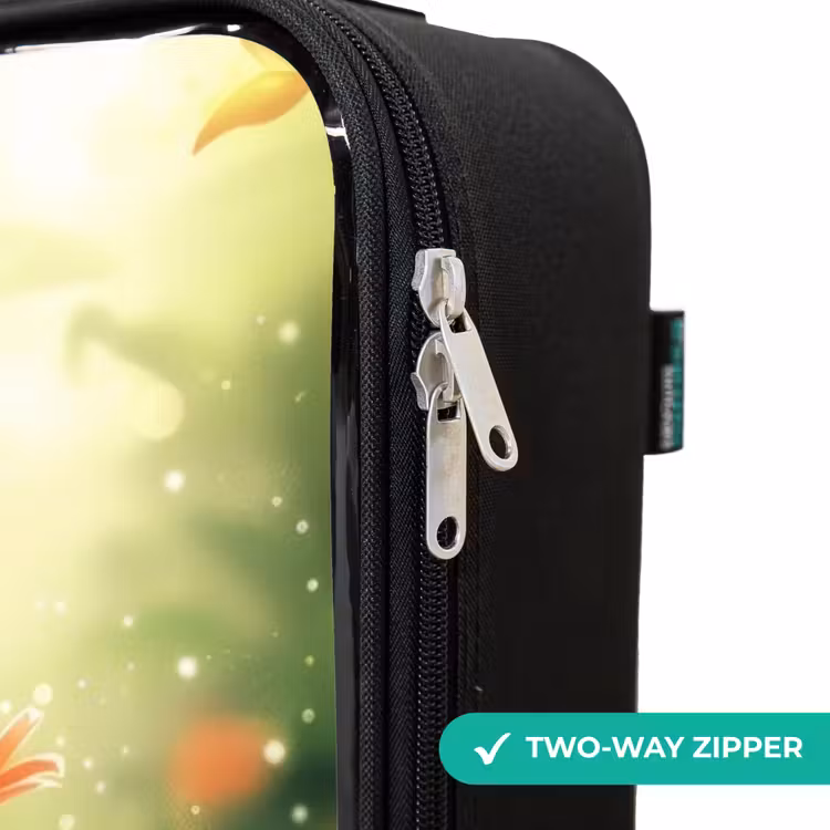 Children's suitcase - Side view of a rabbit with red flower — 4