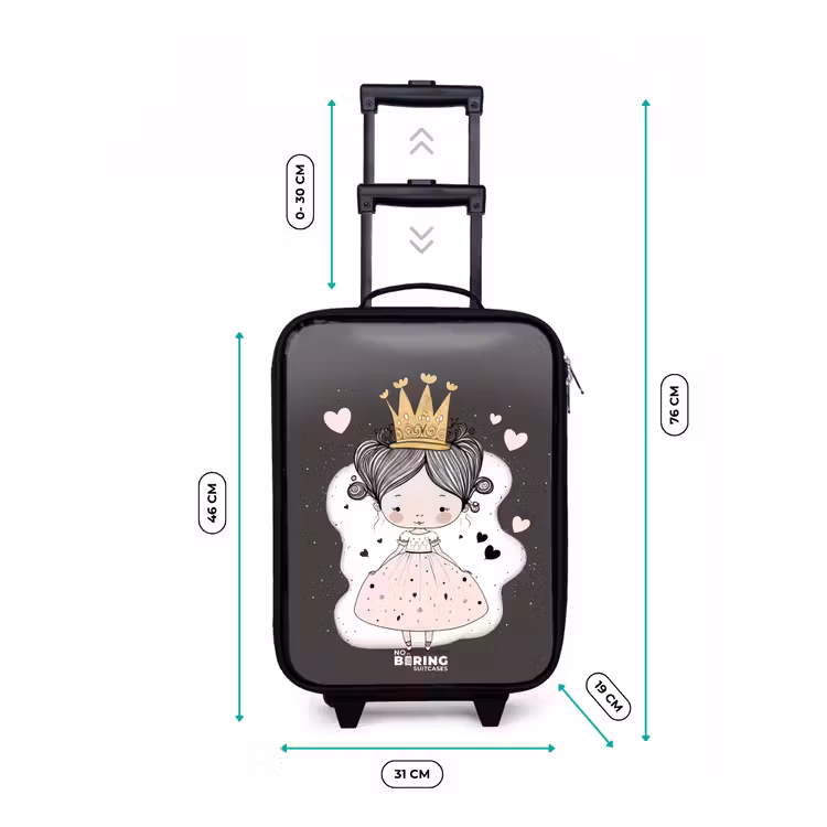 Children's suitcase - Little princess on black background — 3