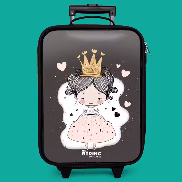 Children's suitcase - Little princess on black background — 4