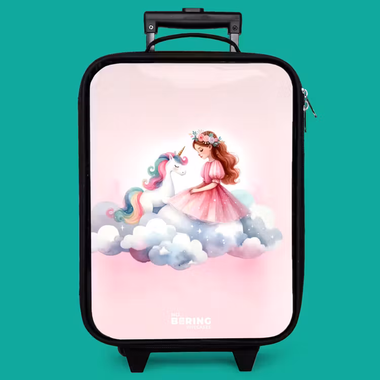 Children's suitcase - Princess and unicorn on a cloud — 4