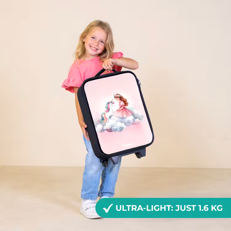 Children's suitcase - Princess and unicorn on a cloud — 5