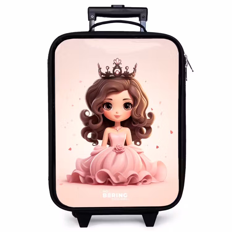 Children's suitcase - Princess in a pink dress with crown — 1