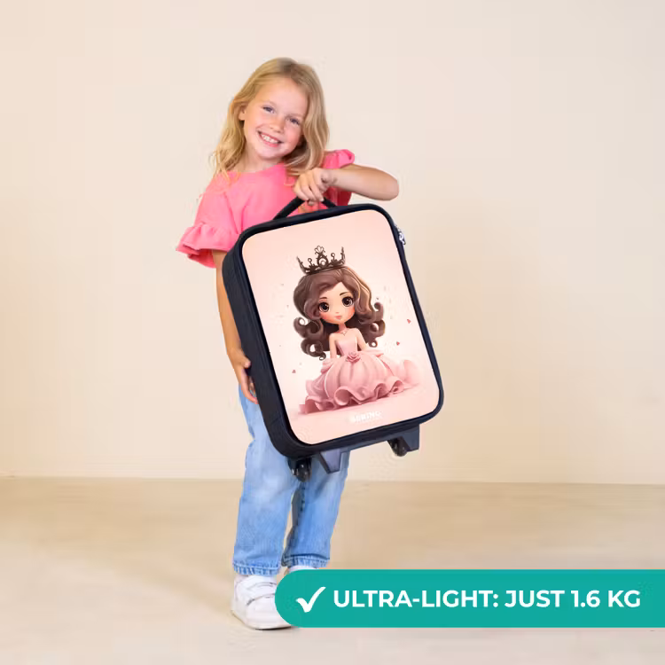 Children's suitcase - Princess in a pink dress with crown — 5