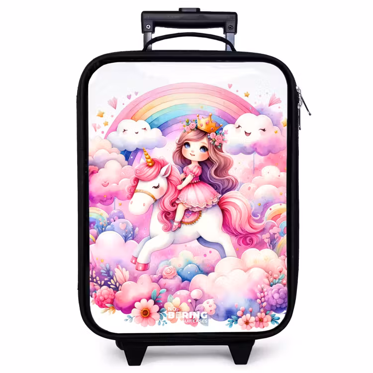 Children's suitcase - Princess on a unicorn by a rainbow — 1