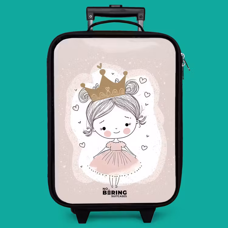 Children's suitcase - Princess on colored background with hearts — 4
