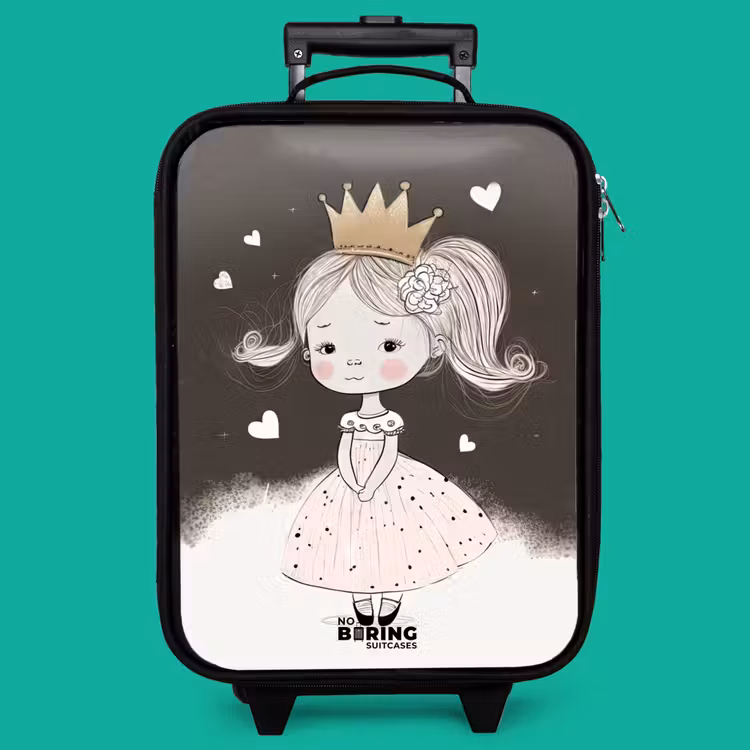 Children's suitcase - Shy princess with flower — 4