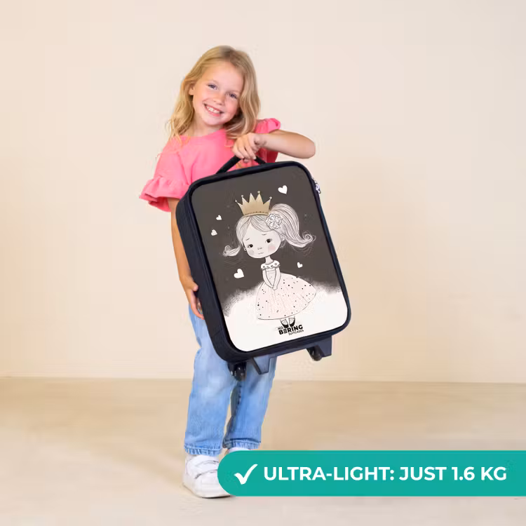 Children's suitcase - Shy princess with flower — 5