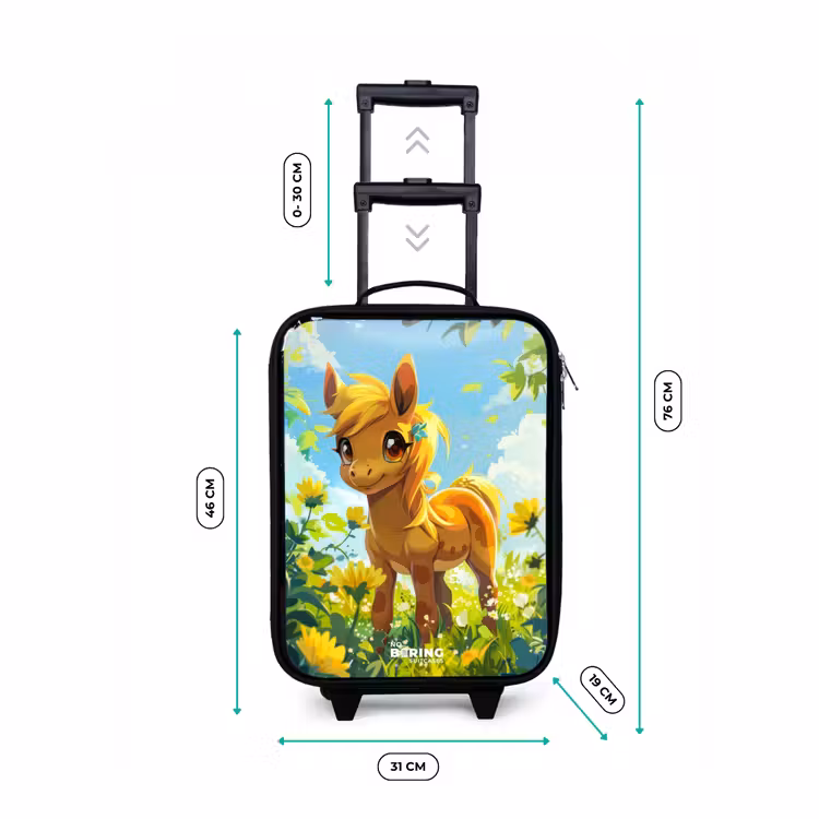 Children's suitcase - Brown bangs among yellow flowers — 2