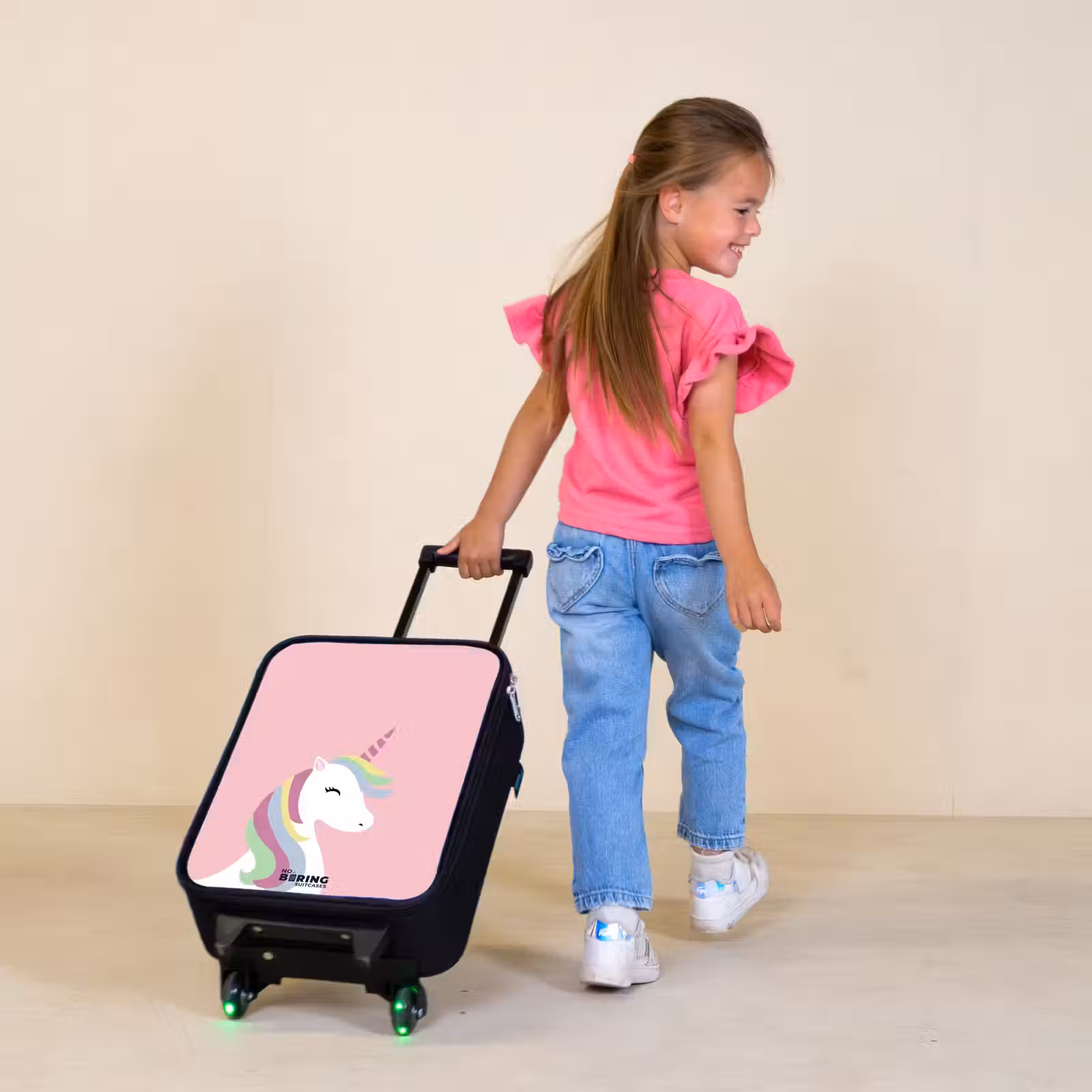 Children's suitcase - Cartoon unicorn with rainbow mane — 1