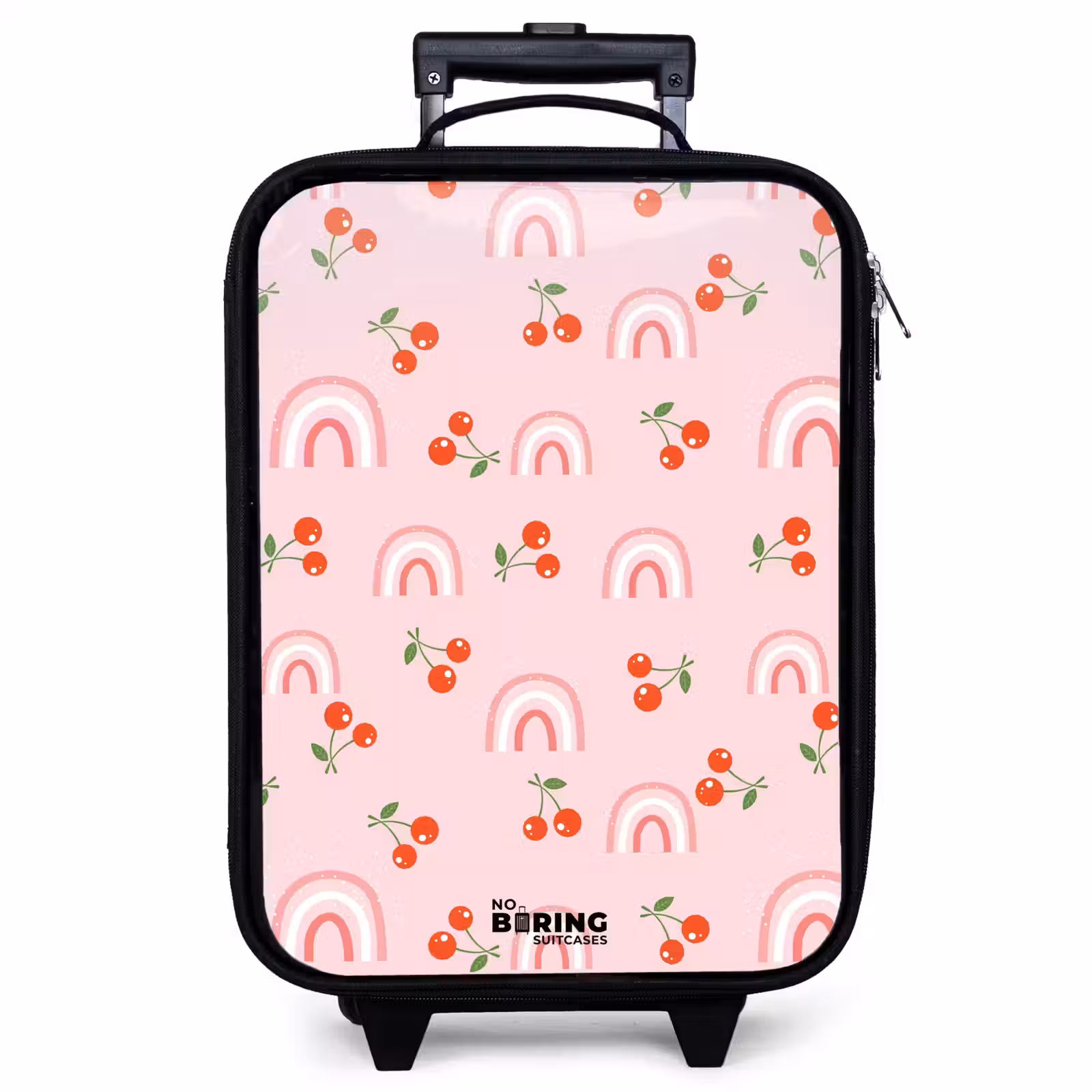 Children's suitcase - Pink with rainbow and cherry pattern — 1