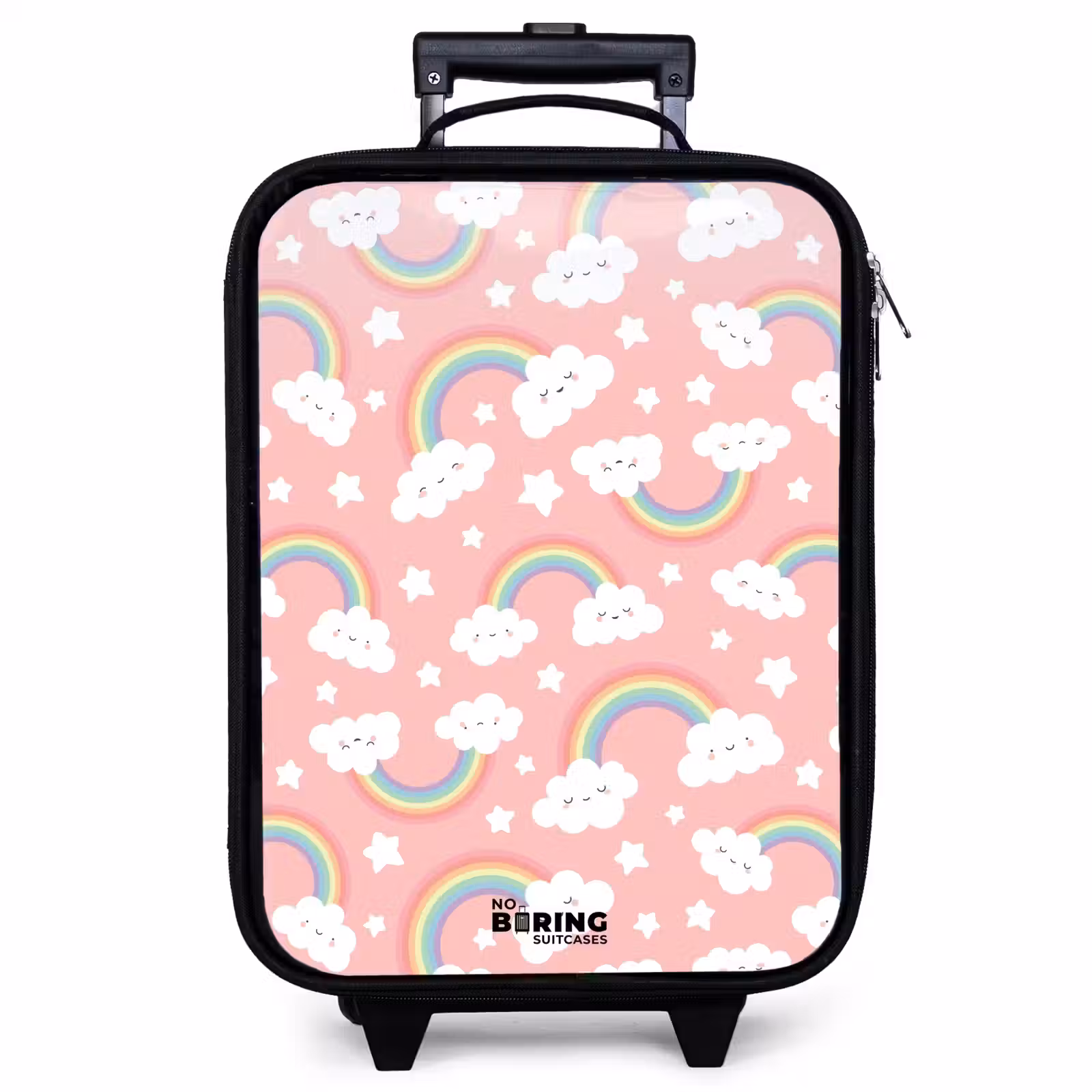 Children's suitcase - Pink with rainbow pattern — 1