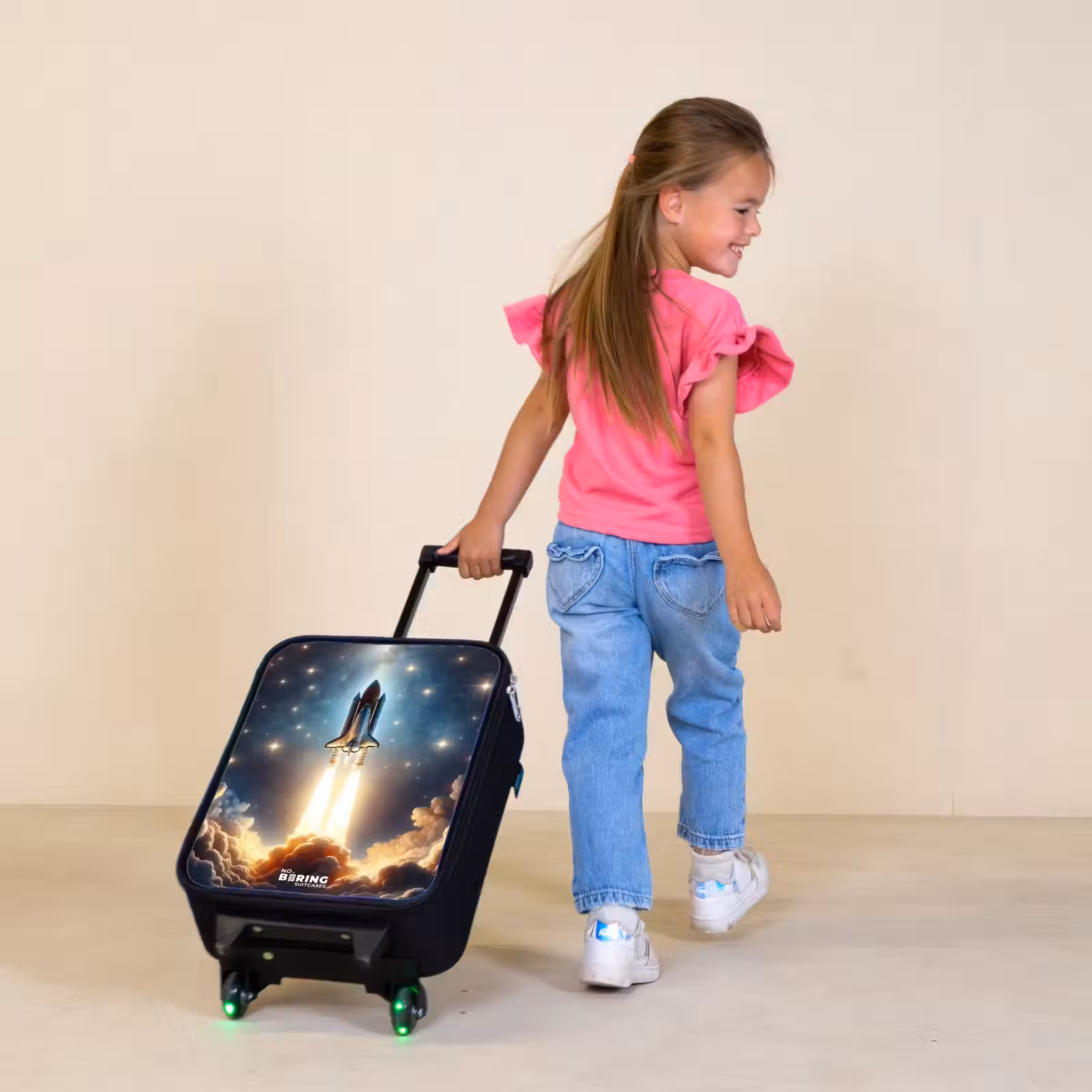 Children's suitcase - Spaceship taking off among the stars — 1