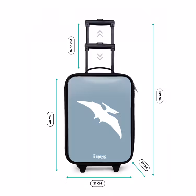 Children's suitcase - Blue with Pteranodon dino — 3