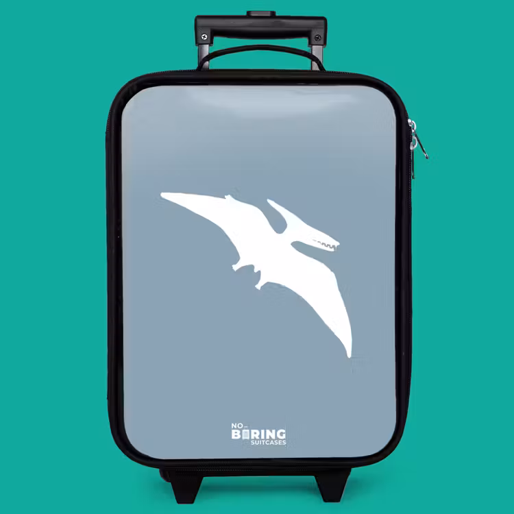 Children's suitcase - Blue with Pteranodon dino — 4