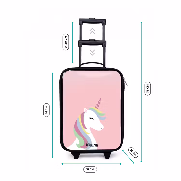 Children's suitcase - Cartoon unicorn with rainbow mane — 2