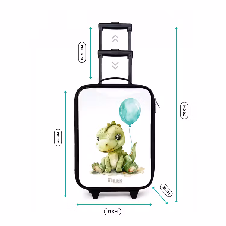 Children's suitcase - Dino with blue balloon — 3