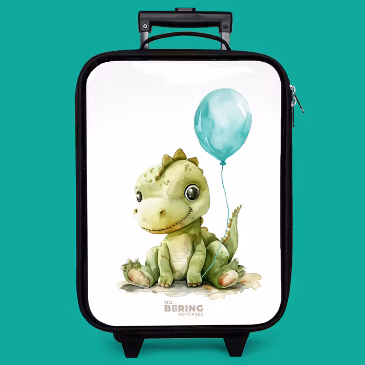 Children's suitcase - Dino with blue balloon — 4