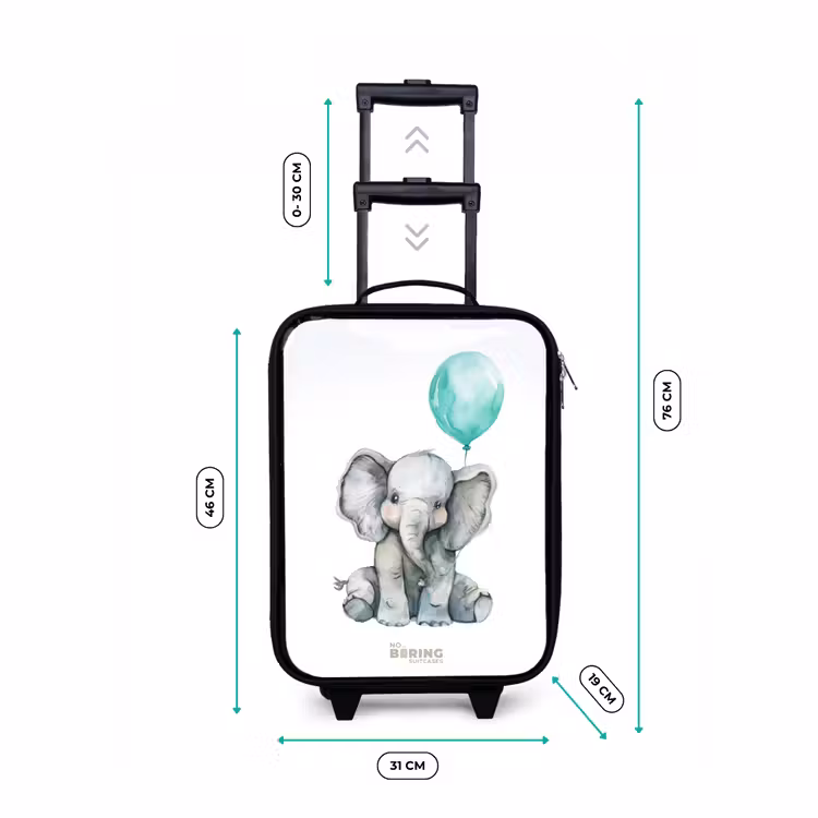 Children's suitcase - Elephant with blue balloon — 3