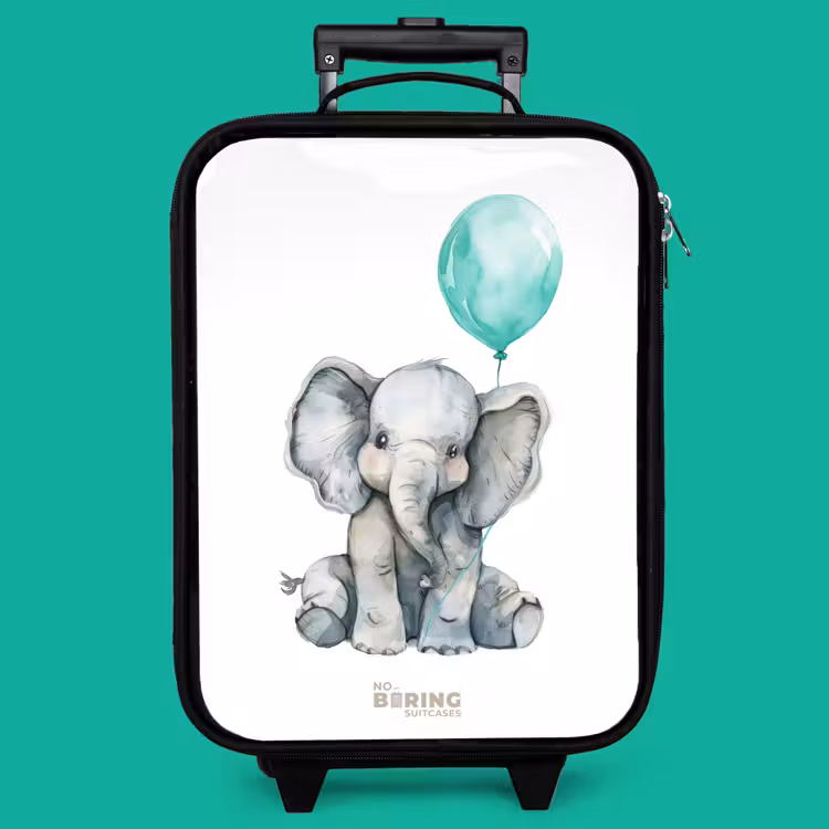 Children's suitcase - Elephant with blue balloon — 4