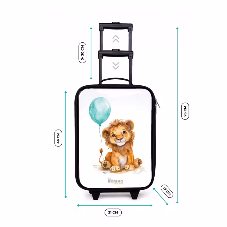 Children's suitcase - Lion with blue balloon — 3