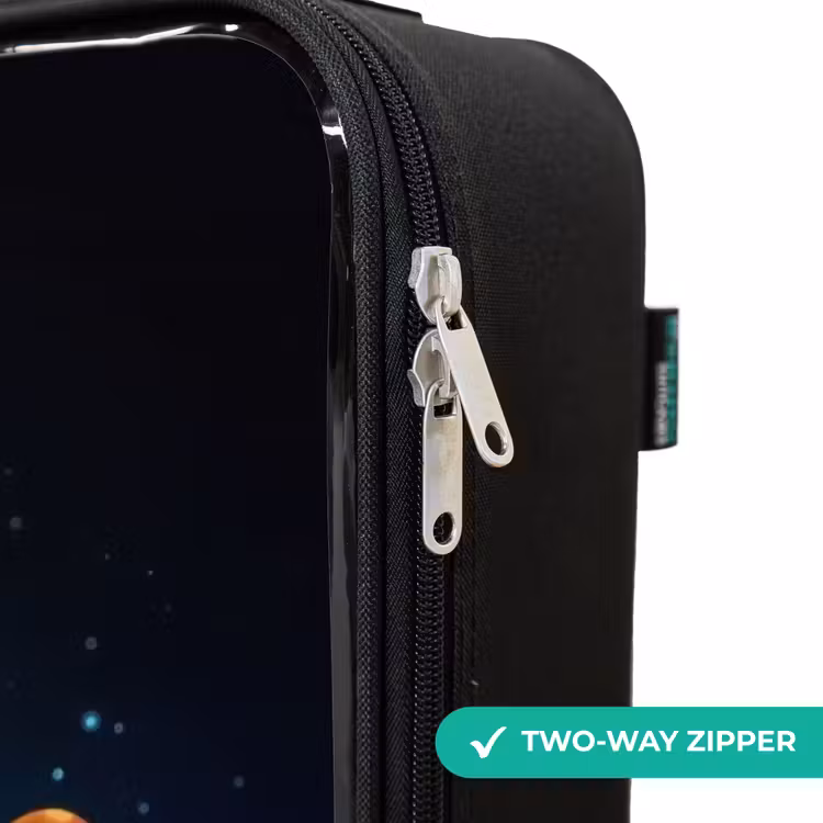 Children's suitcase - Orange rocket in the starry sky — 4