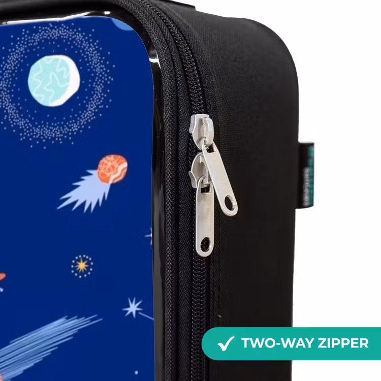 Children's suitcase - Pattern of planets on a dark background — 4