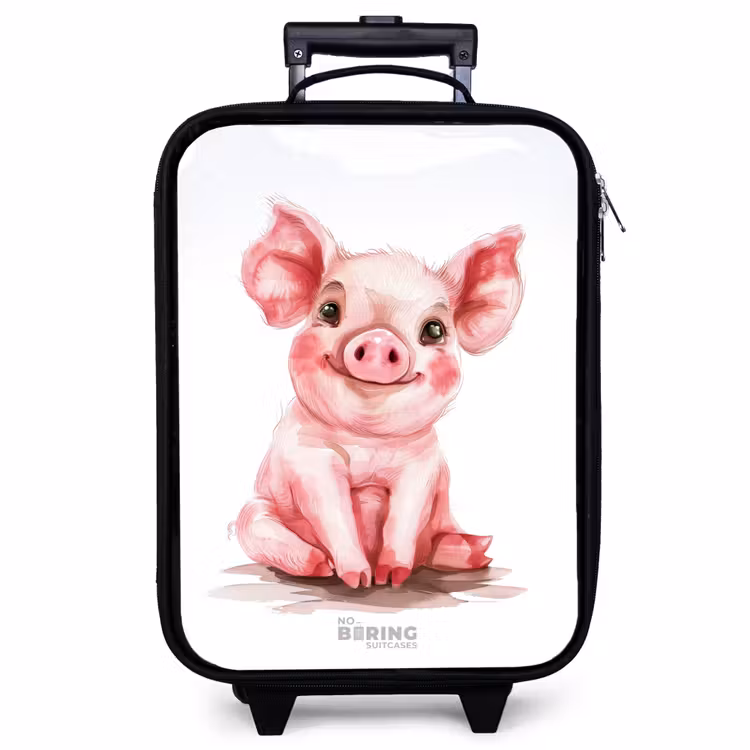 Children's suitcase - Pink baby pig — 1