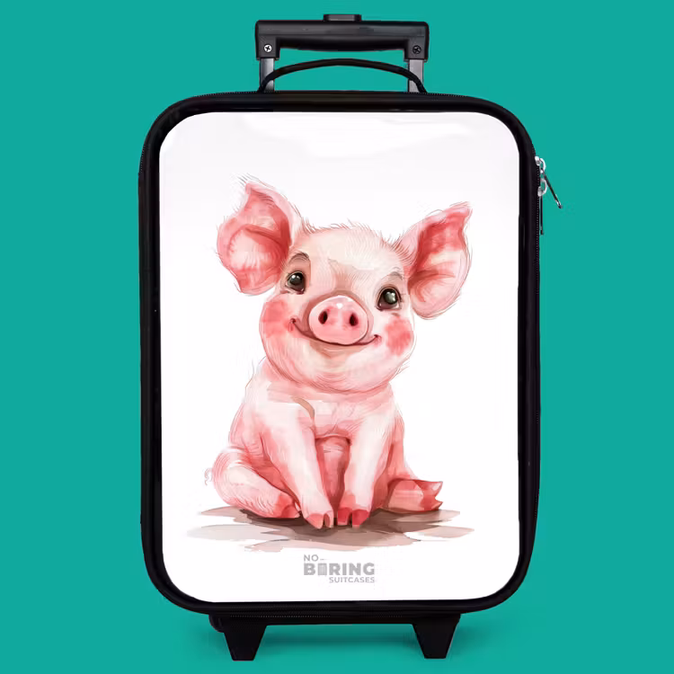 Children's suitcase - Pink baby pig — 4